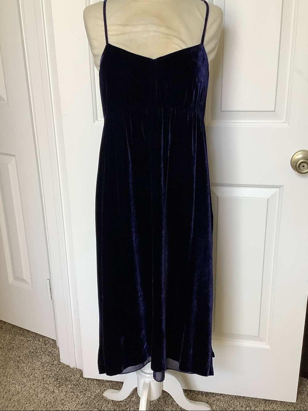 Madewell dark blue velvet dress. Size S.